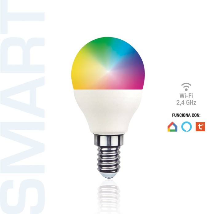 Esférica E14 dimable RGB 5W smart led