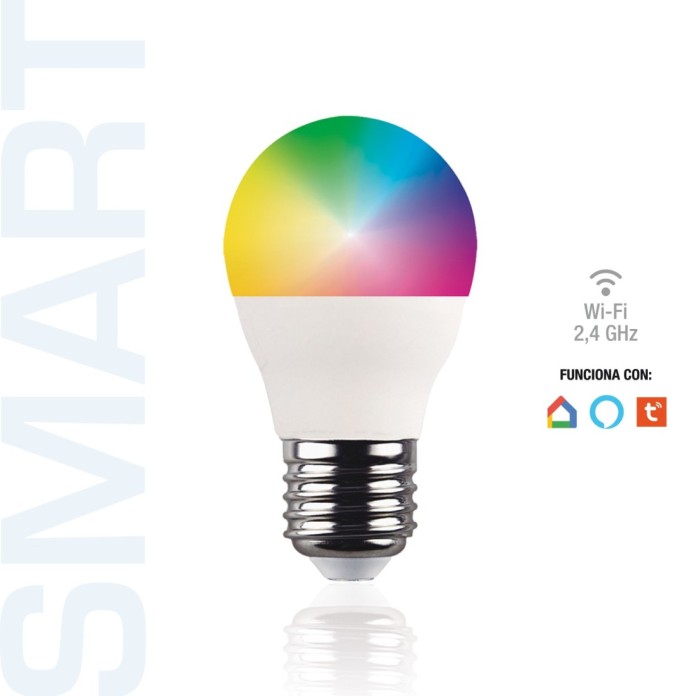 Esférica E27 dimable RGB 5W smart led